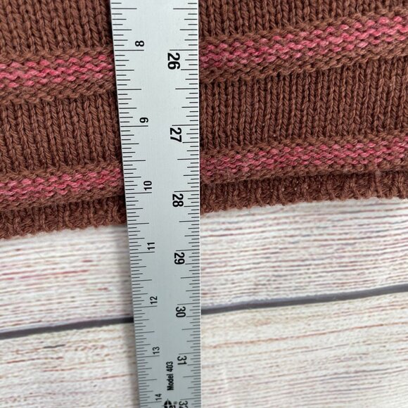 prAna Funen Loop Wool Blend Tunic Sweater Women's Medium Brown Chunky Knit - Picture 8 of 8